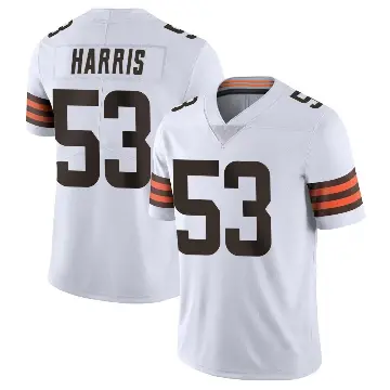 ＃53 Men's Nick Harris White Limited Cleveland Browns Vapor Untouchable Jersey