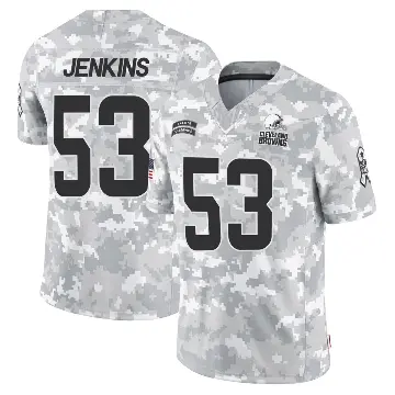＃53 Men's Patrick Jenkins Arctic Camo Limited Cleveland Browns 2024 Salute to Service Jersey