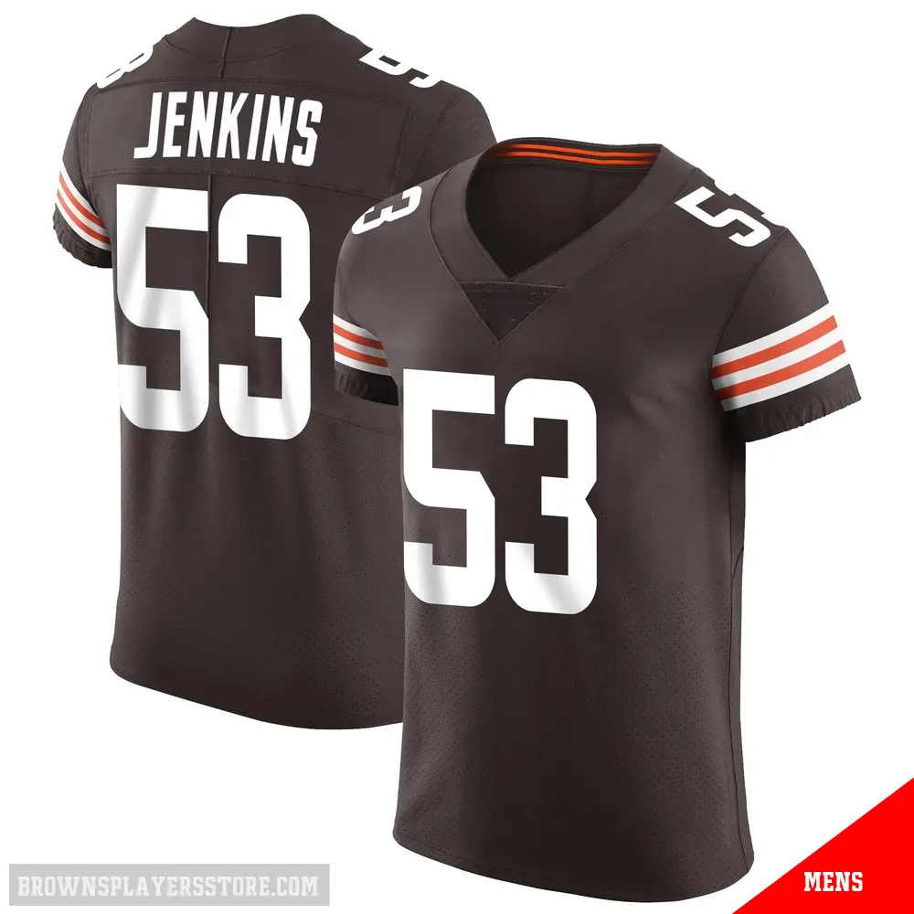 ＃53 Men's Patrick Jenkins Brown Elite Cleveland Browns Vapor Jersey