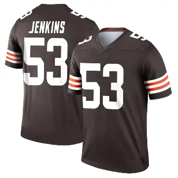 ＃53 Men's Patrick Jenkins Brown Legend Cleveland Browns Jersey