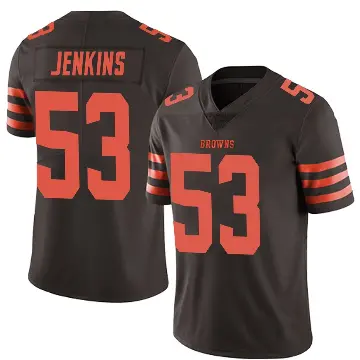 ＃53 Men's Patrick Jenkins Brown Limited Cleveland Browns Color Rush Jersey