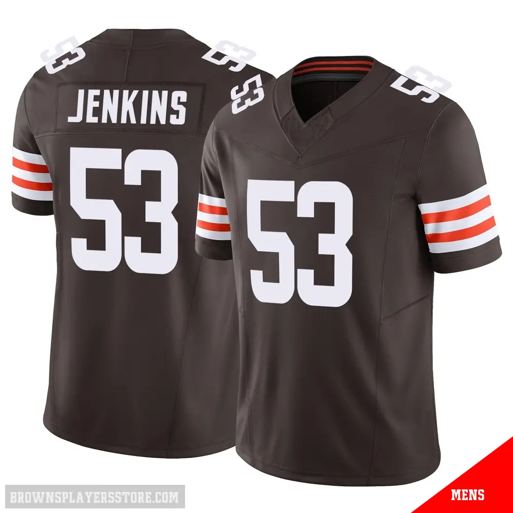 ＃53 Men's Patrick Jenkins Brown Limited Cleveland Browns Vapor F.U.S.E. Jersey