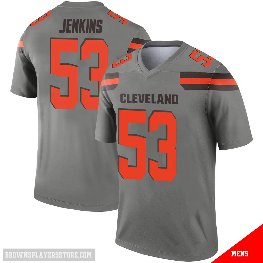 ＃53 Men's Patrick Jenkins Legend Cleveland Browns Inverted Silver Jersey
