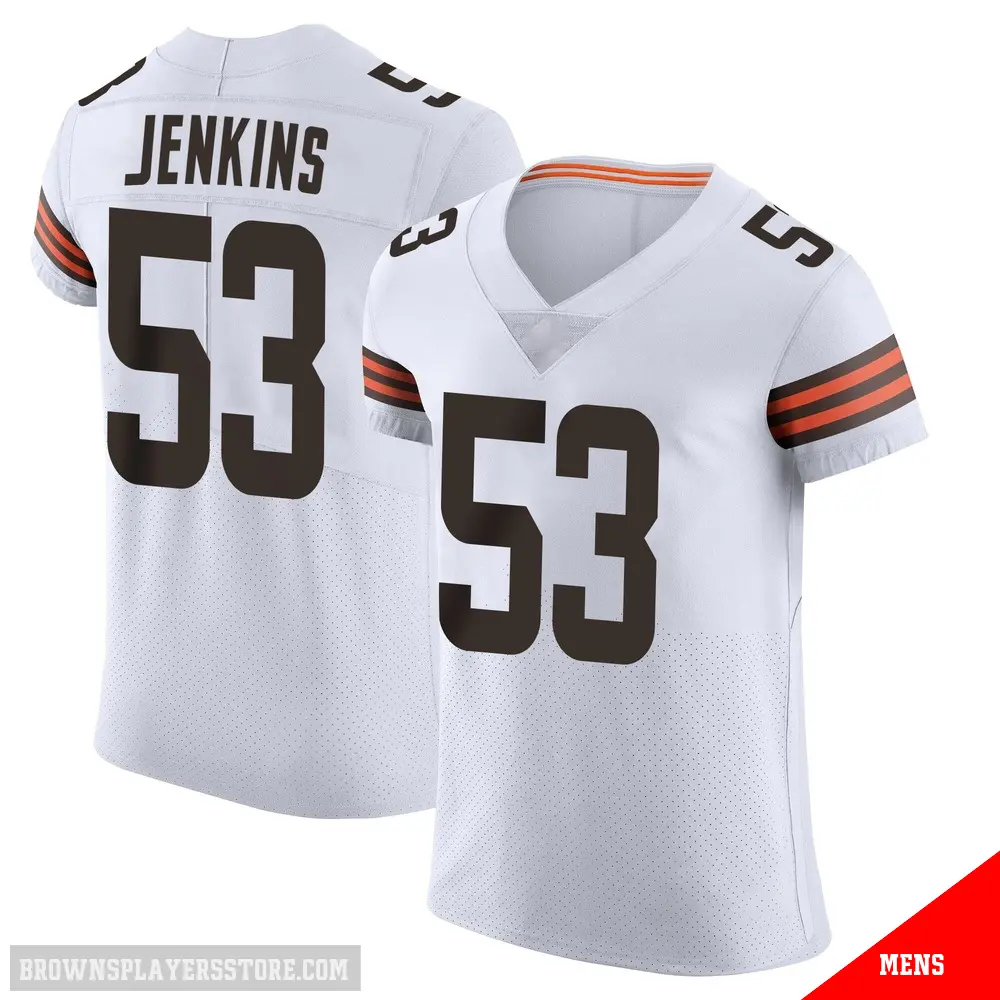 ＃53 Men's Patrick Jenkins White Elite Cleveland Browns Vapor Jersey