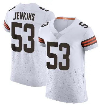 ＃53 Men's Patrick Jenkins White Elite Cleveland Browns Vapor Jersey