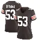 ＃53 Women's Julian Okwara Brown Game Cleveland Browns Team Color Jersey