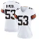 ＃53 Women's Julian Okwara White Game Cleveland Browns Jersey