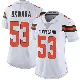 ＃53 Women's Julian Okwara White Limited Cleveland Browns Vapor Untouchable Jersey