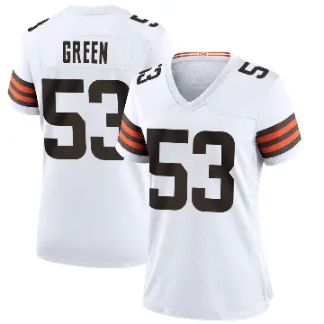 ＃53 Women's Kendrick Green White Game Cleveland Browns Jersey