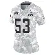 ＃53 Women's Nick Harris Arctic Camo Limited Cleveland Browns 2024 Salute to Service Jersey