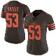 ＃53 Women's Nick Harris Brown Limited Cleveland Browns Color Rush Jersey
