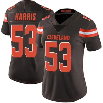 ＃53 Women's Nick Harris Brown Limited Cleveland Browns Team Color Vapor Untouchable Jersey