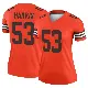 ＃53 Women's Nick Harris Orange Legend Cleveland Browns Inverted Jersey
