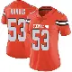 ＃53 Women's Nick Harris Orange Limited Cleveland Browns Alternate Vapor Untouchable Jersey