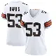＃53 Women's Nick Harris White Game Cleveland Browns Jersey