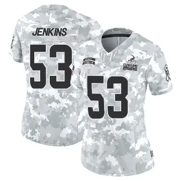 ＃53 Women's Patrick Jenkins Arctic Camo Limited Cleveland Browns 2024 Salute to Service Jersey
