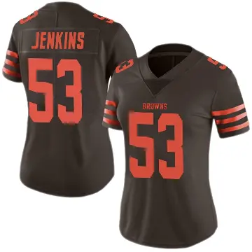 ＃53 Women's Patrick Jenkins Brown Limited Cleveland Browns Color Rush Jersey