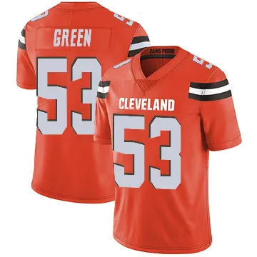 ＃53 Youth Kendrick Green Orange Limited Cleveland Browns Alternate Vapor Untouchable Jersey