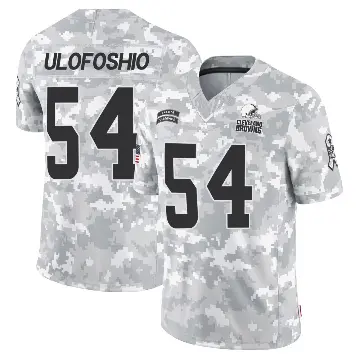 ＃54 Men's Edefuan Ulofoshio Arctic Camo Limited Cleveland Browns 2024 Salute to Service Jersey