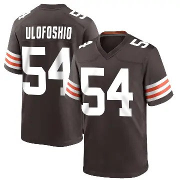 ＃54 Men's Edefuan Ulofoshio Brown Game Cleveland Browns Team Color Jersey