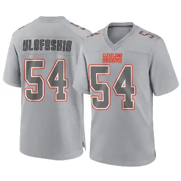 ＃54 Men's Edefuan Ulofoshio Gray Game Cleveland Browns Atmosphere Fashion Jersey