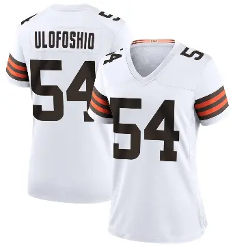 ＃54 Women's Edefuan Ulofoshio White Game Cleveland Browns Jersey