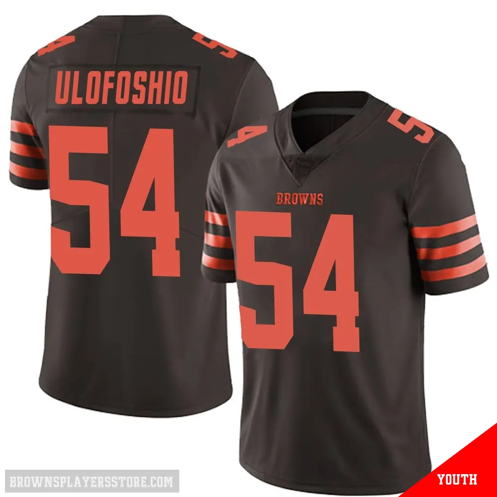 ＃54 Youth Edefuan Ulofoshio Brown Limited Cleveland Browns Color Rush Jersey