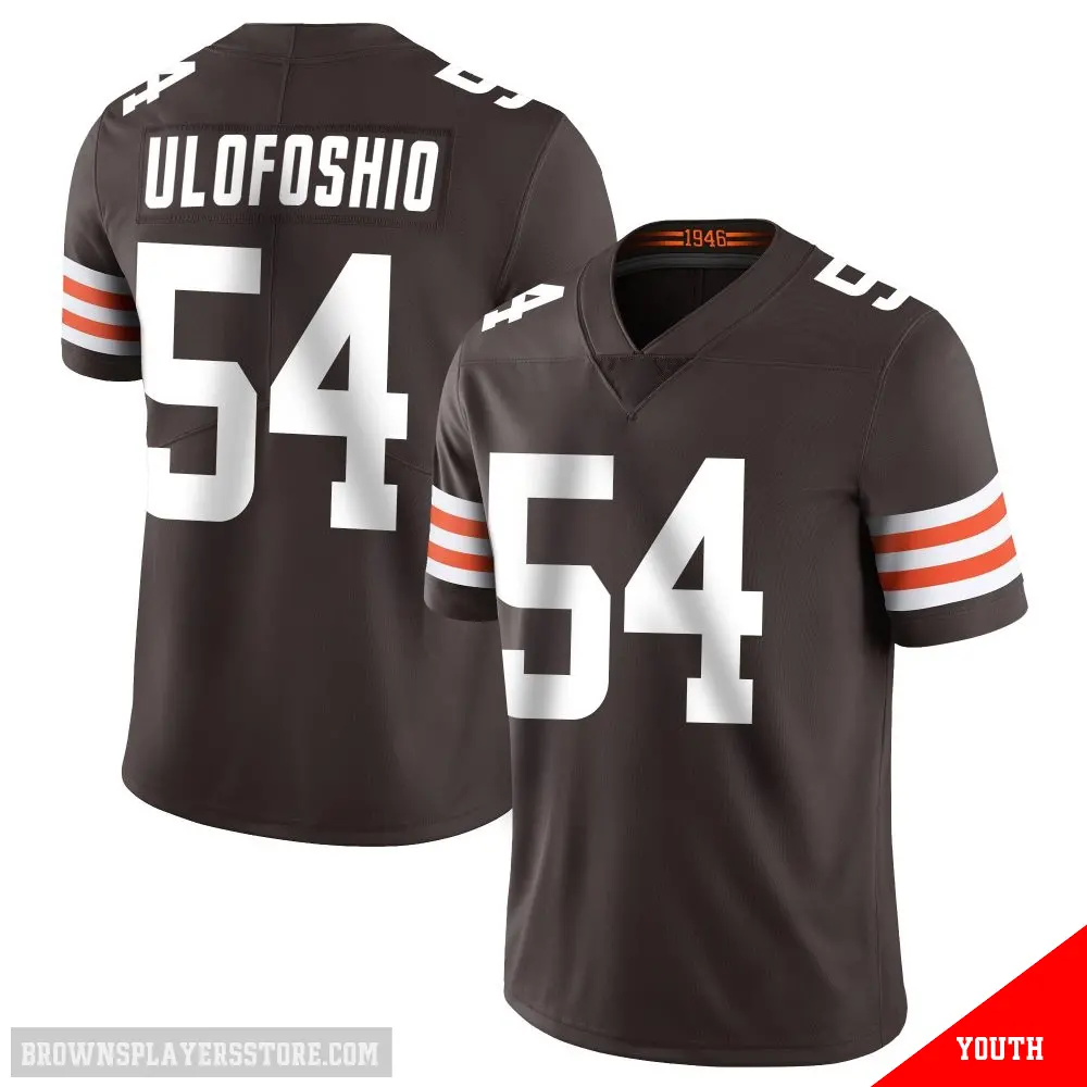 ＃54 Youth Edefuan Ulofoshio Brown Limited Cleveland Browns Team Color Vapor Untouchable Jersey
