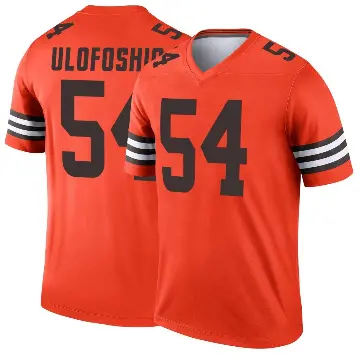 ＃54 Youth Edefuan Ulofoshio Orange Legend Cleveland Browns Inverted Jersey