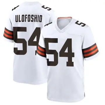 ＃54 Youth Edefuan Ulofoshio White Game Cleveland Browns Jersey