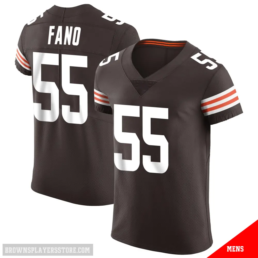 ＃55 Men's Spencer Fano Brown Elite Cleveland Browns Vapor Jersey