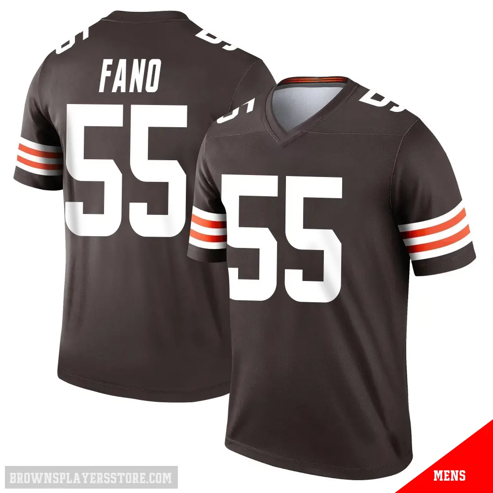 ＃55 Men's Spencer Fano Brown Legend Cleveland Browns Jersey