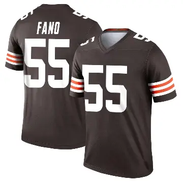＃55 Men's Spencer Fano Brown Legend Cleveland Browns Jersey