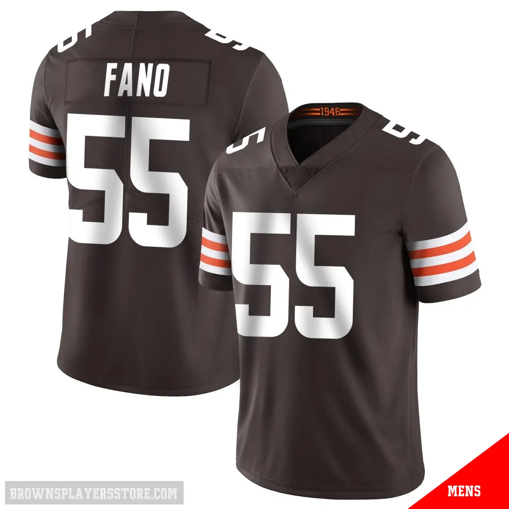＃55 Men's Spencer Fano Brown Limited Cleveland Browns Team Color Vapor Untouchable Jersey