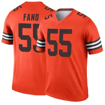 ＃55 Men's Spencer Fano Orange Legend Cleveland Browns Inverted Jersey
