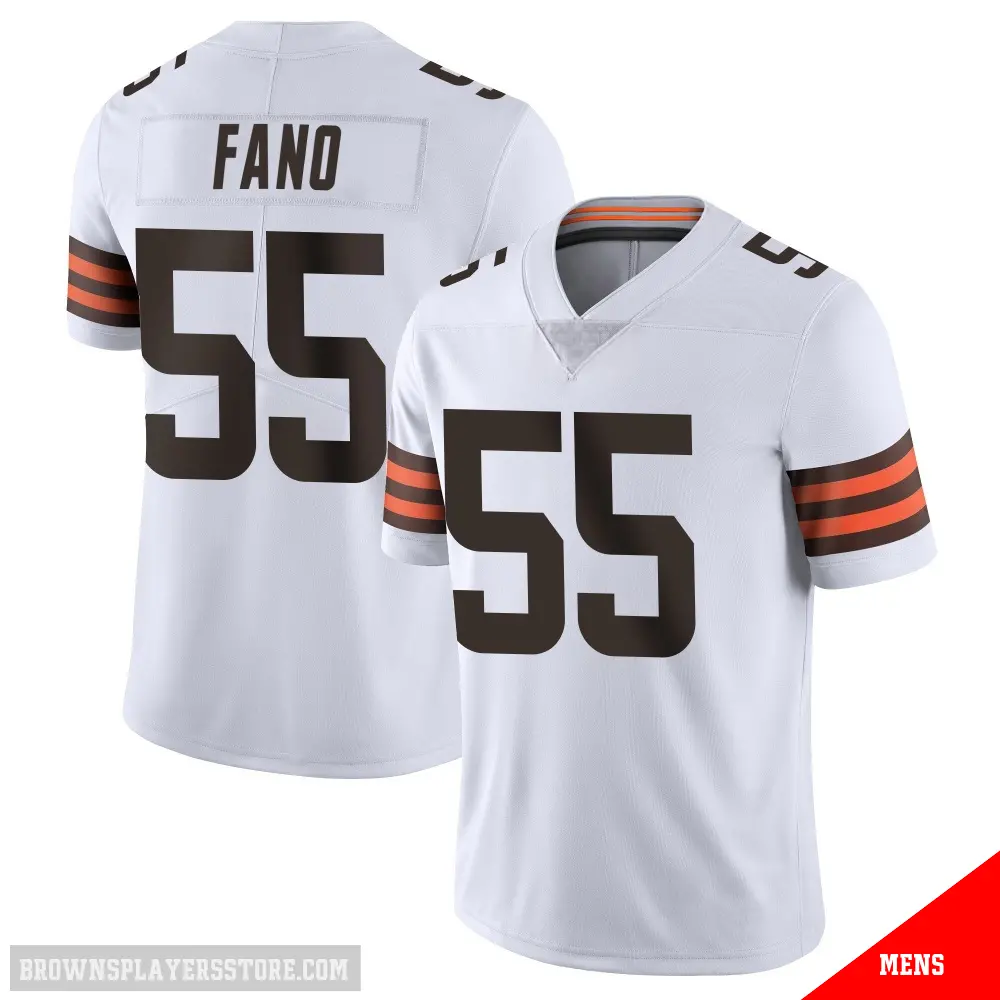 ＃55 Men's Spencer Fano White Limited Cleveland Browns Vapor Untouchable Jersey