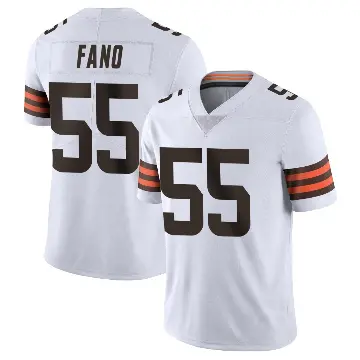 ＃55 Men's Spencer Fano White Limited Cleveland Browns Vapor Untouchable Jersey