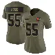 ＃55 Women's Ethan Pocic Olive Limited Cleveland Browns 2025 Salute to Service Jersey