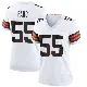 ＃55 Women's Spencer Fano White Game Cleveland Browns Jersey