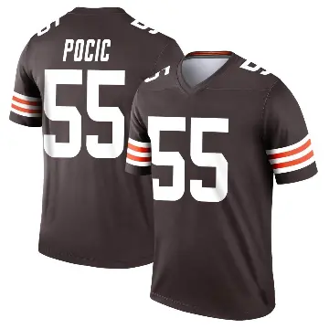 ＃55 Youth Ethan Pocic Brown Legend Cleveland Browns Jersey