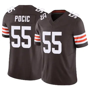 ＃55 Youth Ethan Pocic Brown Limited Cleveland Browns Vapor F.U.S.E. Jersey