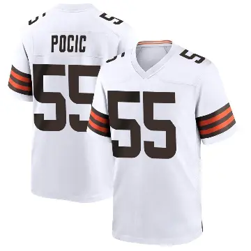 ＃55 Youth Ethan Pocic White Game Cleveland Browns Jersey