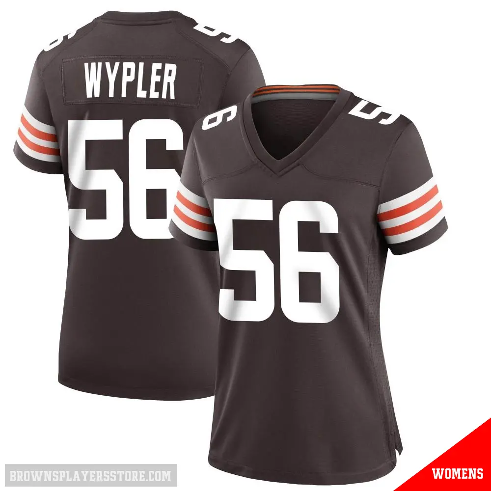 ＃56 Women's Luke Wypler Brown Game Cleveland Browns Team Color Jersey