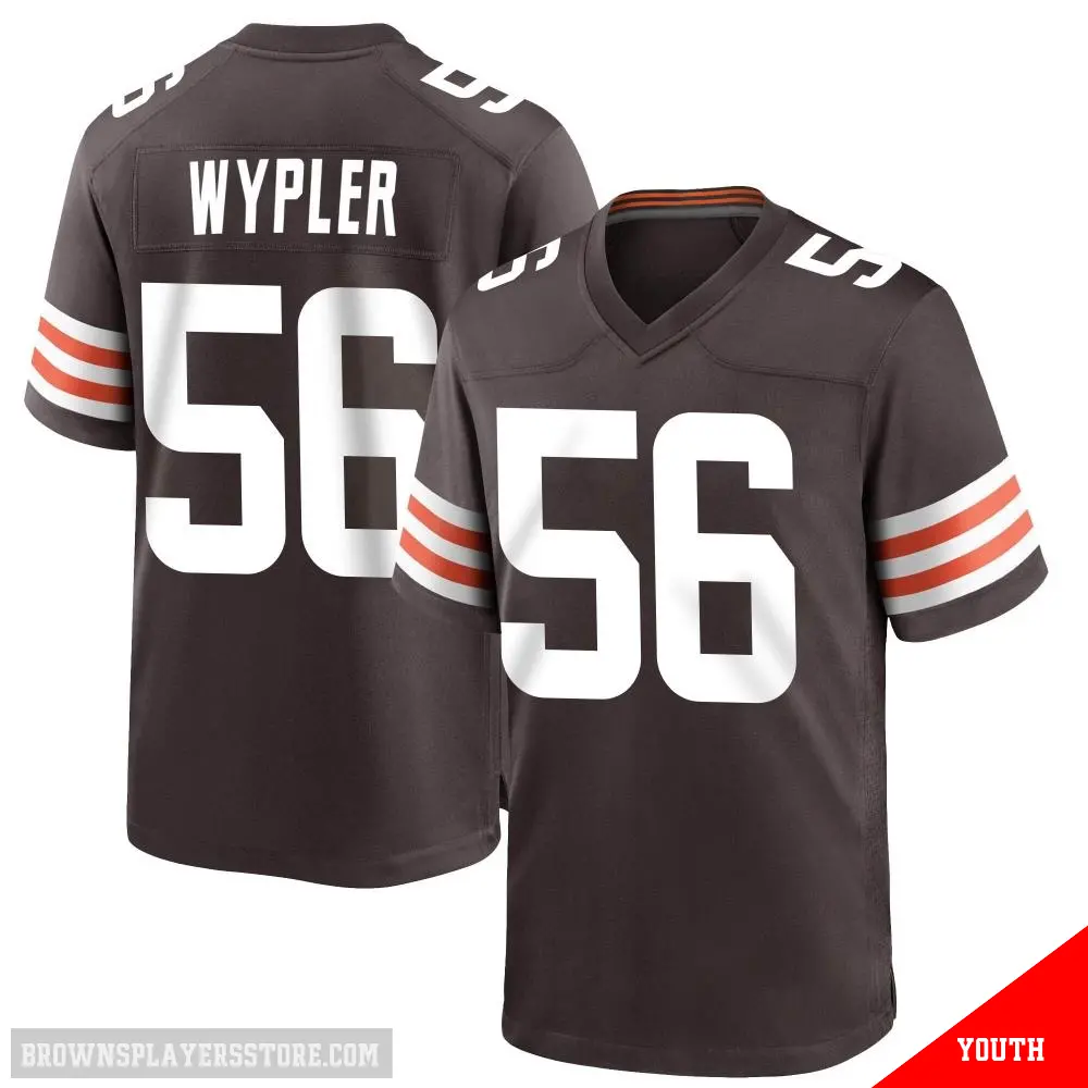 ＃56 Youth Luke Wypler Brown Game Cleveland Browns Team Color Jersey