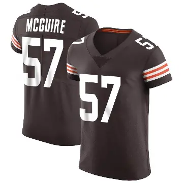 ＃57 Men's Isaiah McGuire Brown Elite Cleveland Browns Vapor Jersey