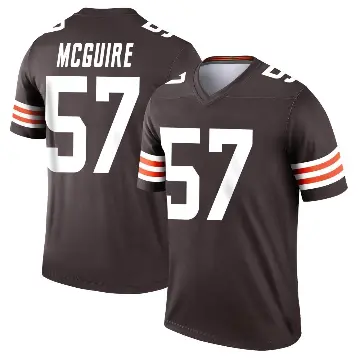 ＃57 Men's Isaiah McGuire Brown Legend Cleveland Browns Jersey