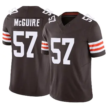 ＃57 Men's Isaiah McGuire Brown Limited Cleveland Browns Vapor F.U.S.E. Jersey