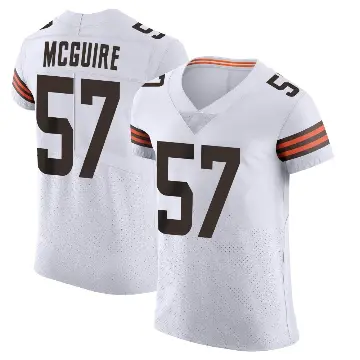 ＃57 Men's Isaiah McGuire White Elite Cleveland Browns Vapor Jersey
