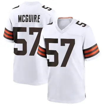 ＃57 Men's Isaiah McGuire White Game Cleveland Browns Jersey