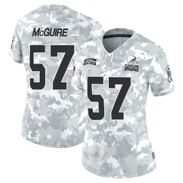 ＃57 Women's Isaiah McGuire Arctic Camo Limited Cleveland Browns 2024 Salute to Service Jersey